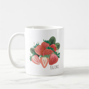 Personalisierte Ho'oponopono & Erdbeeren Kaffeetasse