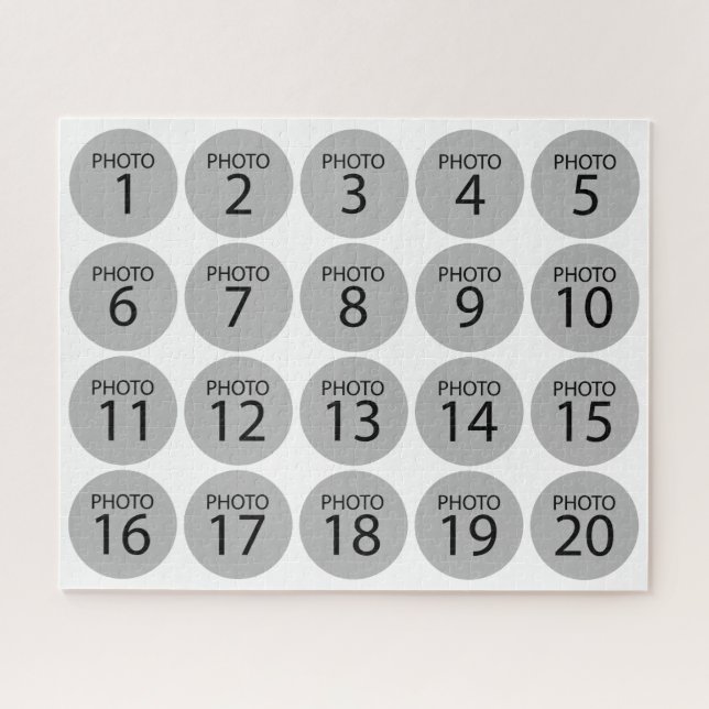 Personalisierte horizontale 20 FOTOKOLLAGE (Horizontal)