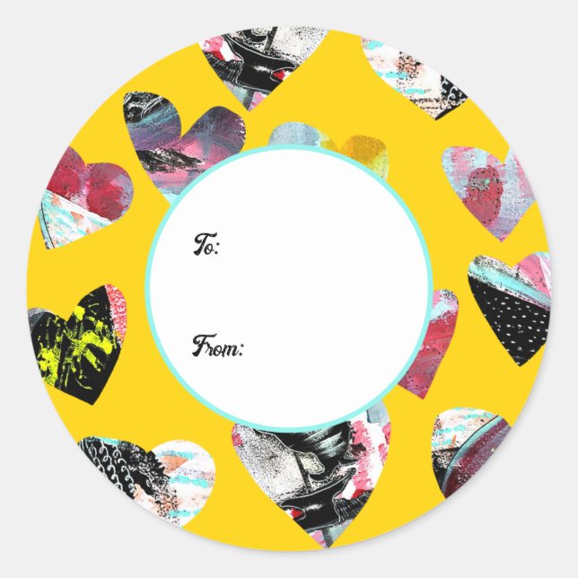 Personalisierte Hörproben Runder Aufkleber (Vorderseite)