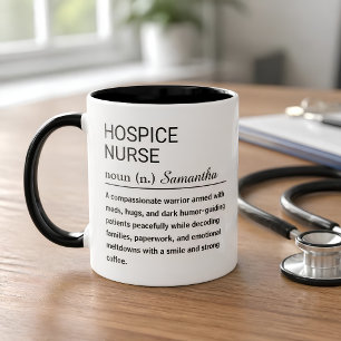 Personalisierte Hospiz-Krankenschwester-Definition Kaffeetasse