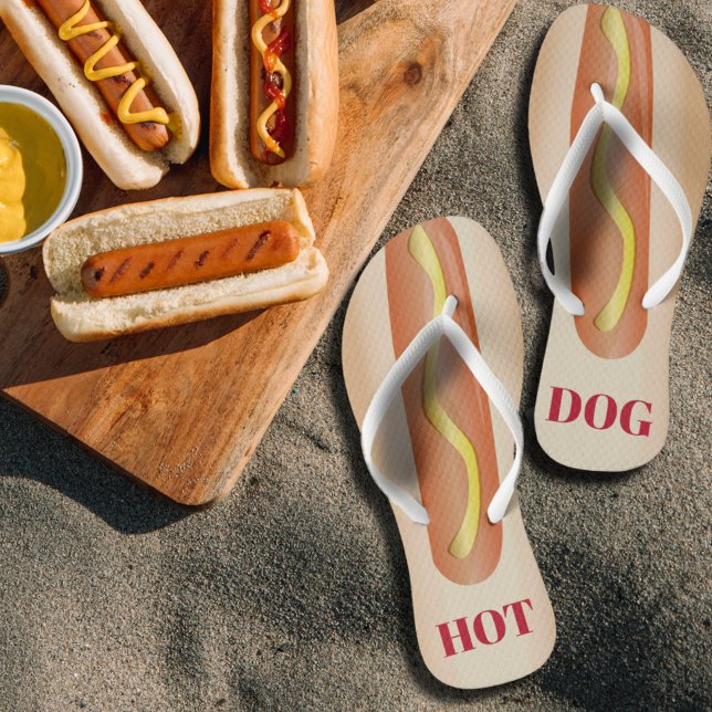Personalisierte Hot Dog GRILLEN Flip Flops (Von Creator hochgeladen)