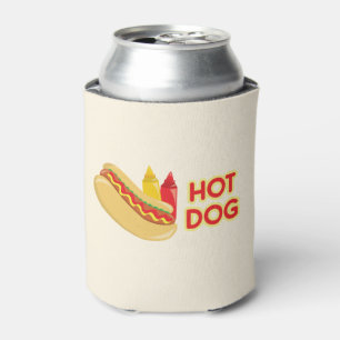 Personalisierte Hot Dog Senf Ketchup Würzmittel Dosenkühler