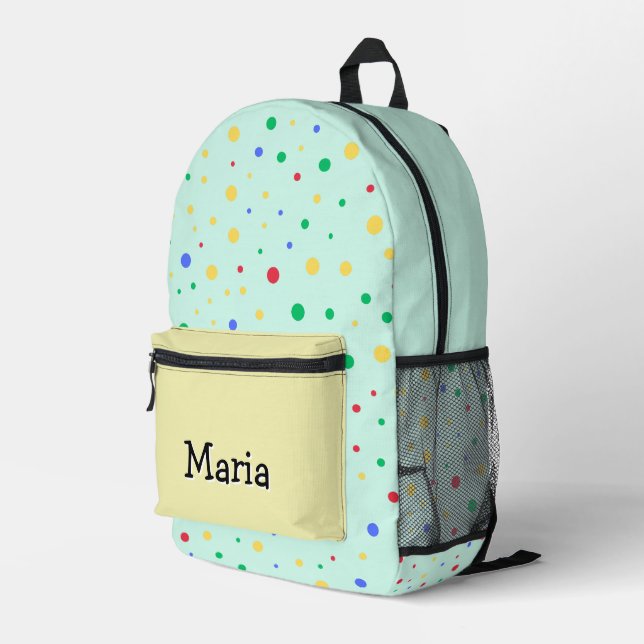 Personalisierte Hübsche Farbenfrohe Moderne Giralb Bedruckter Rucksack (Rückseitige Ecke Rechts)