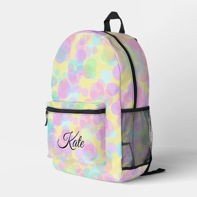 Personalisierte Hübsche Farbenfrohe Moderne Giralb Bedruckter Rucksack (Rückseitige Ecke Rechts)