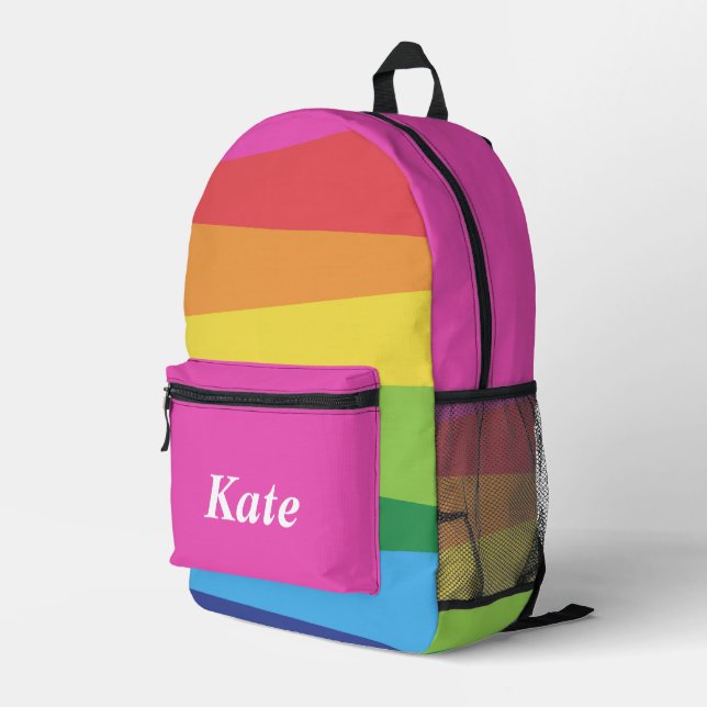 Personalisierte Hübsche Farbenfrohe Moderne Giralb Bedruckter Rucksack (Rückseitige Ecke Rechts)