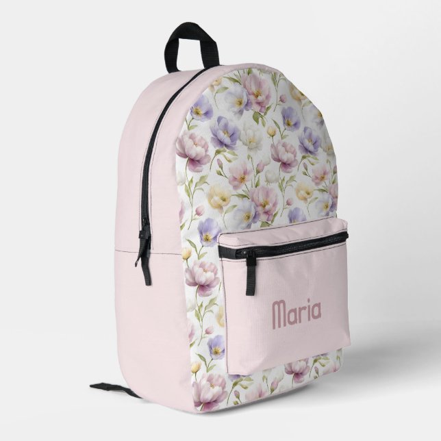 Personalisierte Hübsche Farbenfrohe Moderne Giro B Bedruckter Rucksack (Rückseitige Ecke links)