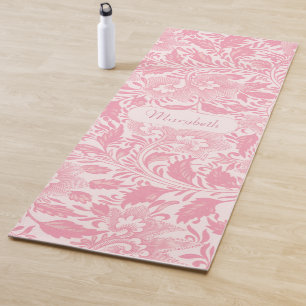 Personalisierte Hübsche Girl-Pink-Blume Yogamatte