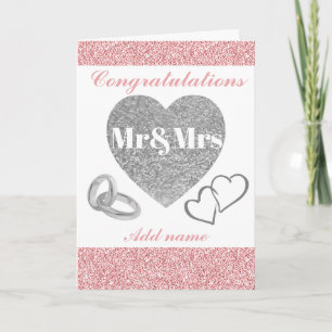 Personalisierte hübsche Glückwünsche an mr&mrs car Karte