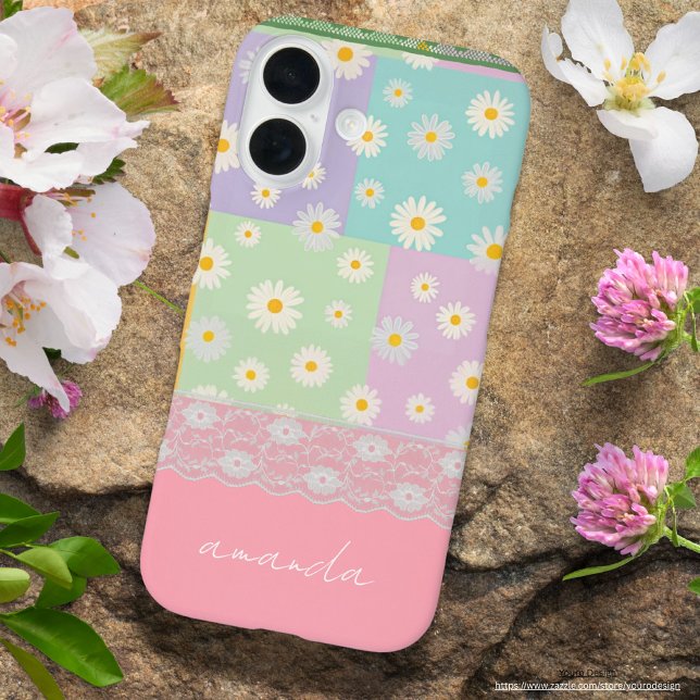 Personalisierte hübsche, gürtelfarbene, rosa blaue iPhone 16 hülle (Von Creator hochgeladen)