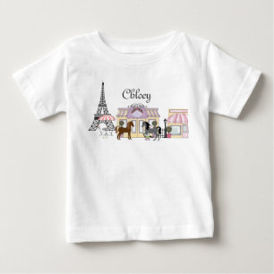 Personalisierte Hübsche Ponies Paris T - Shirt