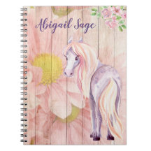 Personalisierte Hübsche Pony und Daisy Blume Pferd