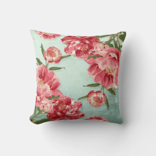 Personalisierte hübsche Retro-Blumen-Chintz-Pfings Kissen