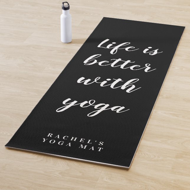 Personalisierte hübsche, schwarz-weiße, dicke Yoga Yogamatte (Beispiel)
