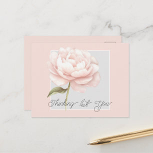 Personalisierte hübsche weiße rosa Rosenblume Postkarte