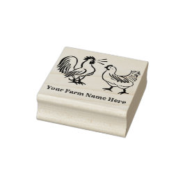 Personalisierte Hühnerfarm Gummistempel