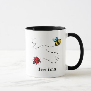 Personalisierte Hummeln und Ladybird Tasse