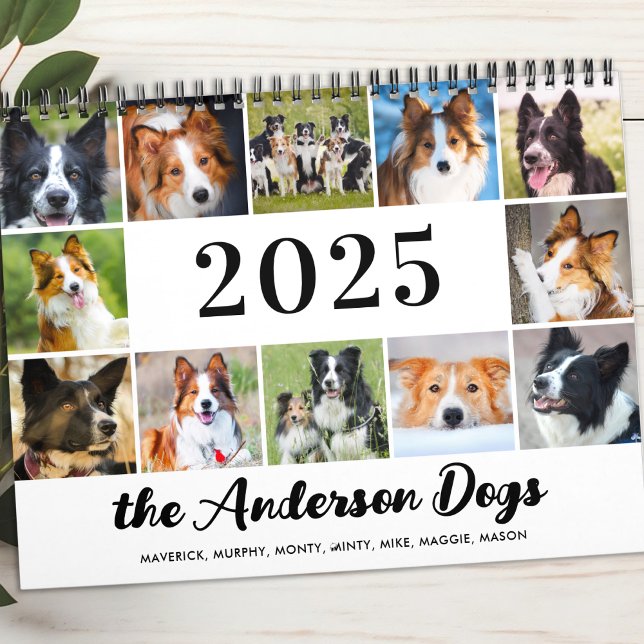Personalisierte Hunde FotoCollage Modern 2026 Kalender (Von Creator hochgeladen)