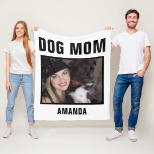 Personalisierte Hunde Mama Benutzerdefiniertes Fot Fleecedecke