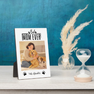 Personalisierte Hunde-Mama mit individuellem Namen Fotoplatte