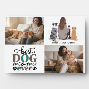 Personalisierte Hunde-Mama mit individuellem Namen Fotoplatte
