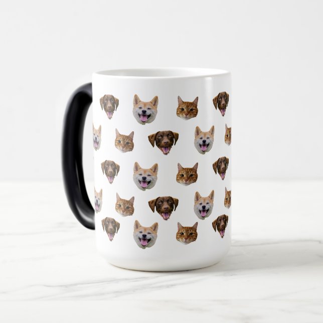 Personalisierte Hunde Tasse, Hunde Katze Mama Gesc Verwandlungstasse (Vorderseite Links)