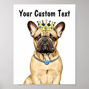 Personalisierte Hunde-Wandkunst Französische Bul Poster