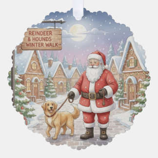 Personalisierte Hundeausführerin zu Weihnachten Vi Ornament Karte