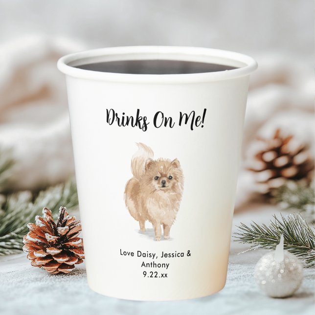 Personalisierte Hundehochzeit Pappbecher (Von Creator hochgeladen)