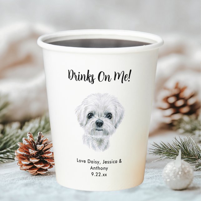 Personalisierte Hundehochzeit Pappbecher (Von Creator hochgeladen)
