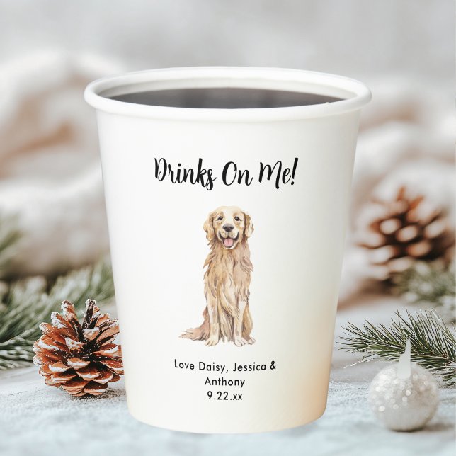 Personalisierte Hundehochzeit Pappbecher (Von Creator hochgeladen)