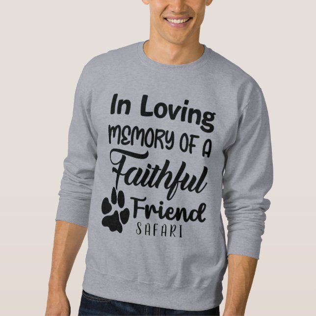 Personalisierte Hundemesserei im Gedächtnis Sweatshirt (Vorderseite)