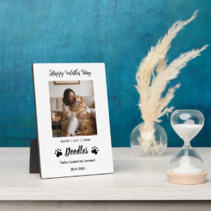 Personalisierte Hundemutter mit individuellem Name Fotoplatte