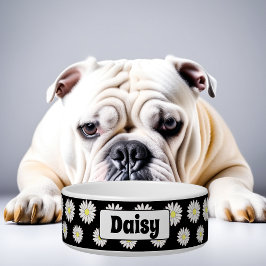 Personalisierte Hundeschüssel mit großen schwarzen Napf