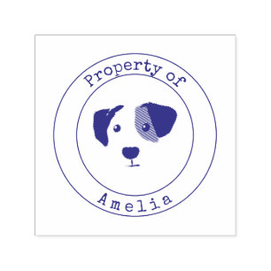 Personalisierte Hundseigenschaft der selbstfarbige Permastempel
