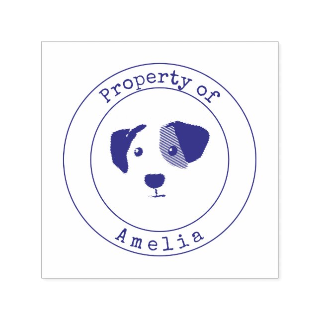 Personalisierte Hundseigenschaft der selbstfarbige Permastempel (Design)