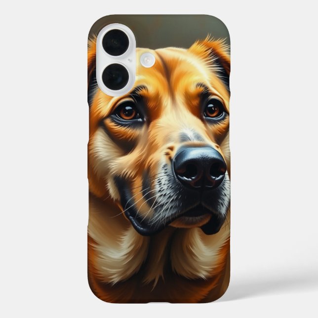 Personalisierte Hundsmarine Fine Art Modern iPhone 16 Hülle (Rückseite)