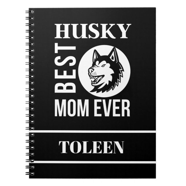 Personalisierte Husky-Mama, Hunde-Mama Notizblock (Vorderseite)