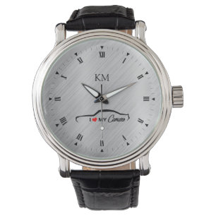 Personalisierte i-Liebe mein Camaro Brushstroke Armbanduhr