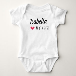 Personalisierte i-Liebe mein GiGi Baby Strampler