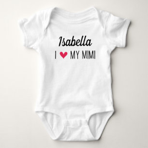 Personalisierte i-Liebe mein Mimi Baby Strampler
