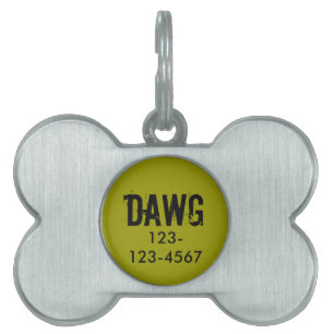 Personalisierte ID-Hundstempel Grungy Fügen Sie de Tiermarke
