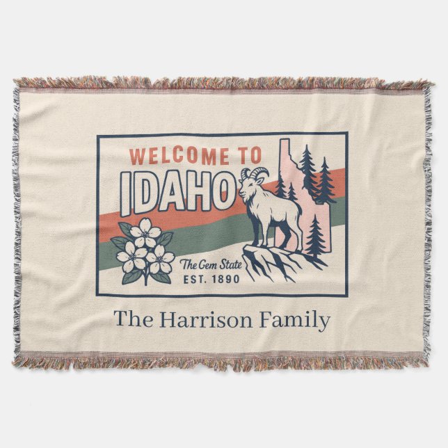 Personalisierte Idaho-Wurfdecke Decke (Vorderseite)