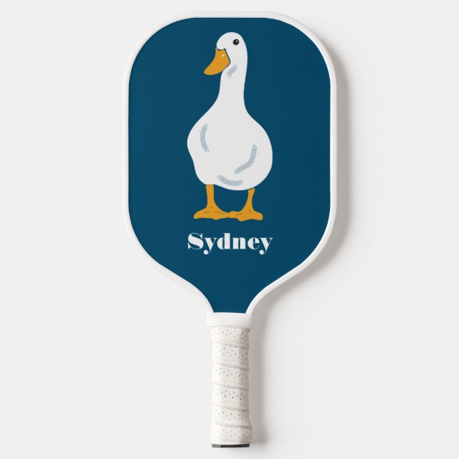 Personalisierte Illustration mit Feathers Pickleball Schläger (Vorderseite)