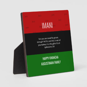 Personalisierte IMANI Happy Kwanzaa-Plakette Fotoplatte