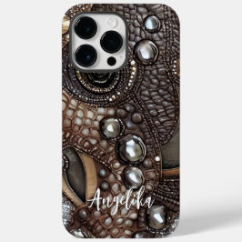 Personalisierte Imitat Leather Abstrakt Minimalist Case-Mate iPhone 14 Pro Max Hülle