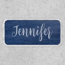 Personalisierte Imitate Blauer Denim Name