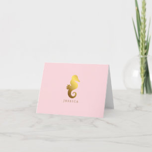 Personalisierte Imitate Gold Foil Seepferd