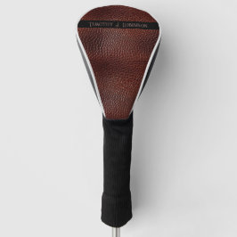 Personalisierte Imitate Leather Brown bestickt Golf Headcover