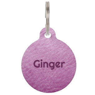 Personalisierte Imitate Leather Lilac Haustiermarke