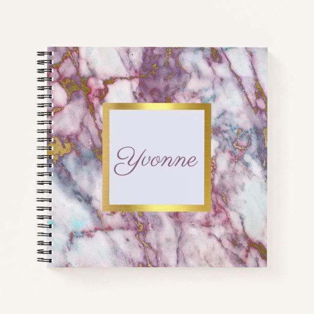 Personalisierte Imitate Marble Sketchbook Notizbuch (Vorderseite)